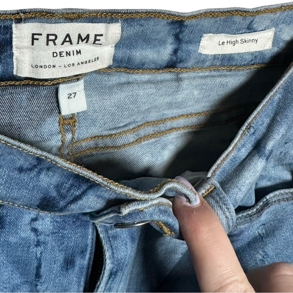 FRAME Le High Skinny Tie Dye Jeans in Gaze Size 27 - Picture 3 of 4